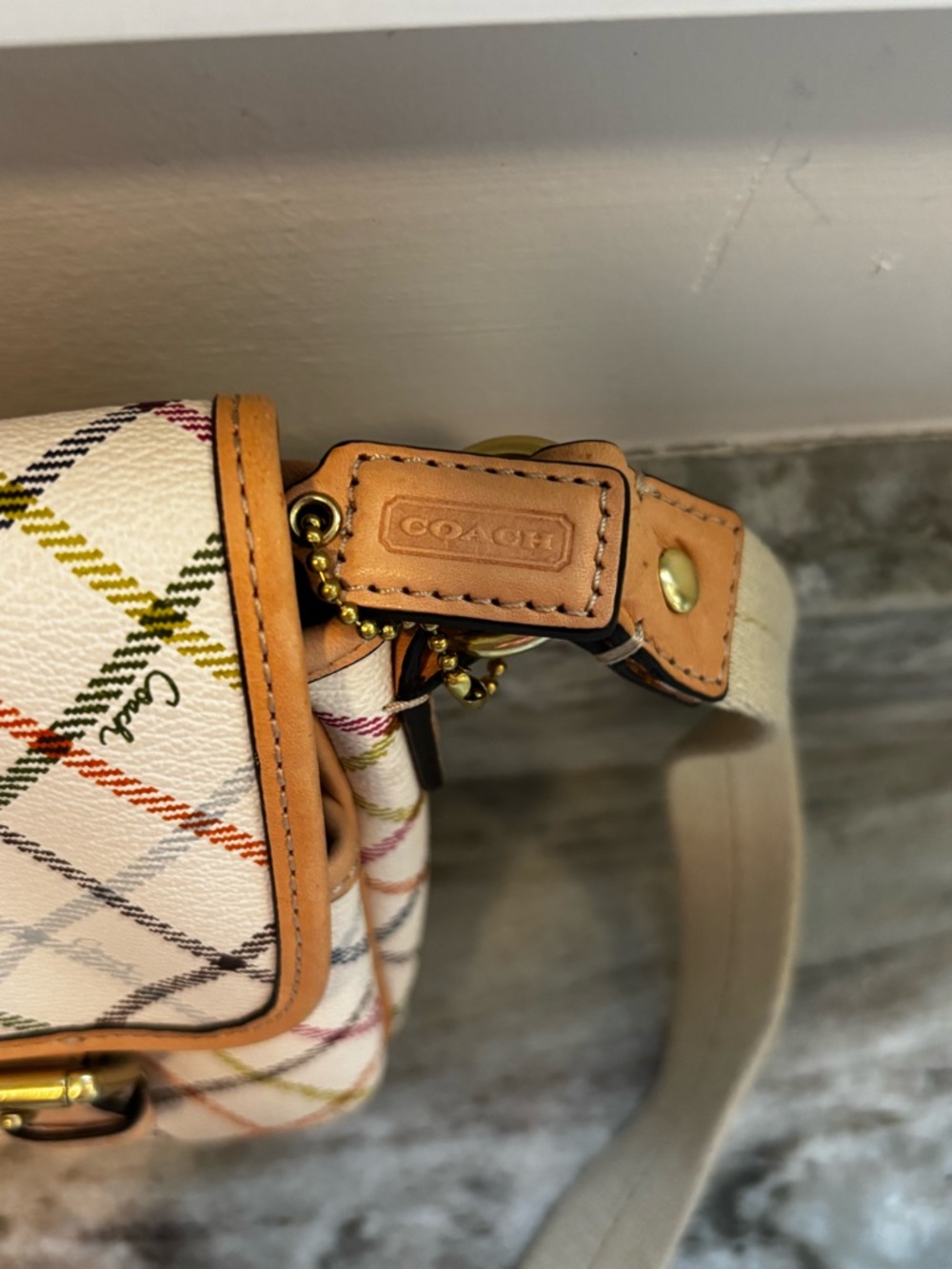 Coach Peyton Tattersall Field Crossbody bag - Picture 2 of 8